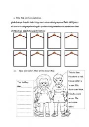 English Worksheet: Clothes