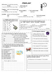 English Worksheet: Simple past