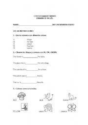 English Worksheet: TEST ABOUT PREPOSITIONS AND HOUSE