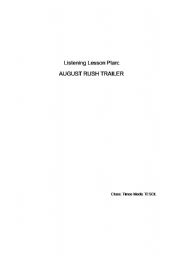 English Worksheet: listening plan