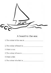 English Worksheet: Coloring