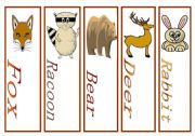 English Worksheet: autumn animals bookmarks 2 set of 5