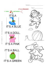 English Worksheet: Christmas Presents- Toys