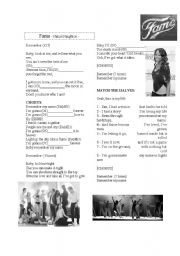 English worksheet: Fame version sung by Naturi Naughton  with KEY