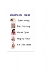 English worksheet: class rules