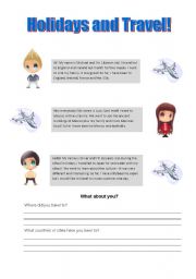 English worksheet: Holidays and Travel 