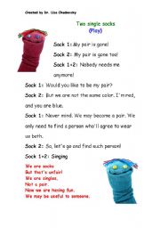 English Worksheet: Two single socks (a play)