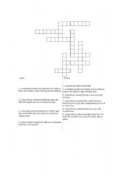 English Worksheet: african animals crossword