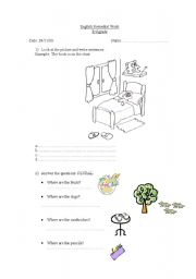 English worksheet: test