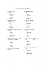 English Worksheet: Agreeing and Disagreeing Exercise