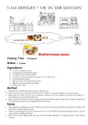 English Worksheet: Im hungry ! or in the kitchen