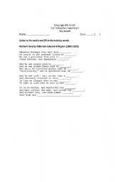 English Worksheet: Richard Cory