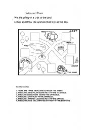 English Worksheet: To the zoo