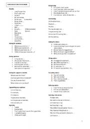 English Worksheet: language function bank