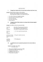 English worksheet: revision test