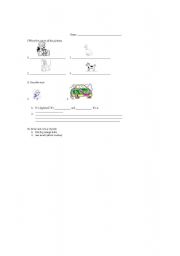 English worksheet: toys description