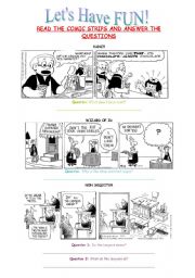English Worksheet: Fun with comic strips