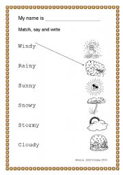 English Worksheet: weather