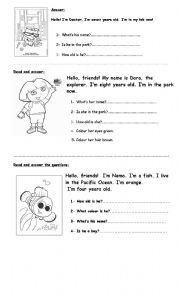 English Worksheet: extra activities -level 1