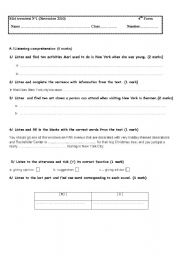 English Worksheet: Mid-term test for 4th form pupils