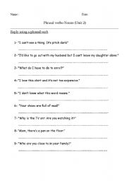 English Worksheet: Phrasal Verbs (Reply with a phrasal verb)