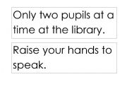 English Worksheet: Hanging Classroom Rules