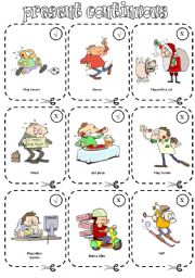 English Worksheet: PRESENT CONTINUOUS - CONVERSATION GAME CARDS - FULLY EDITABLE