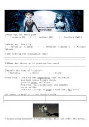 English Worksheet: Corpse Bride