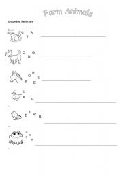 English Worksheet: Farm animals + How many?