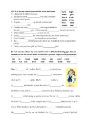 English Worksheet: Simple past and present tense + Keys