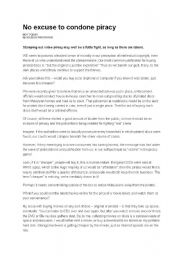 English Worksheet: Copyright Issue