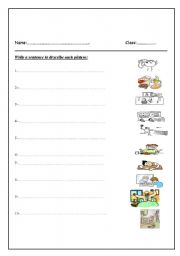 English worksheet: writing