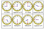 English Worksheet: Telling Time Bingo card nr.1/6
