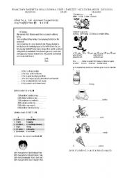 English worksheet: exam for 6 th classes