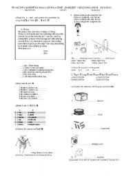 English worksheet: exam for 6 th classes