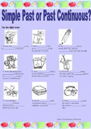English Worksheet: Simple Past or Past Continuous?