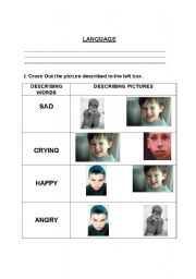 English Worksheet: adjectives