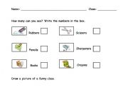 English Worksheet: How many can you see??