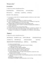 English Worksheet: Eat Pray Love worksheet (introduction+chapter1)