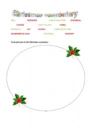 English worksheet: Christmas vocabulary