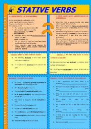 English Worksheet: STATIVE VERBS.REUPLOADED.