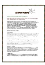 English Worksheet: AN IDEAL TEACHER