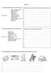 English Worksheet: used to