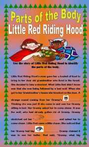 English Worksheet: Identifying Parts of the Body Using the story of Little Red Riding Hood