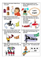 English Worksheet: Mission Game For Teens