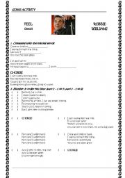 English Worksheet: Feel - Robbie Williams