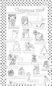 English Worksheet: Christmas time