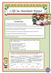 English Worksheet: Life in ancient Rome