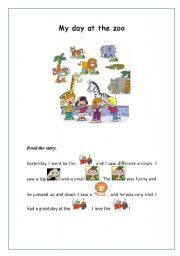 English worksheet: The Zoo Part 2