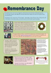 English Worksheet: Remembrance Day